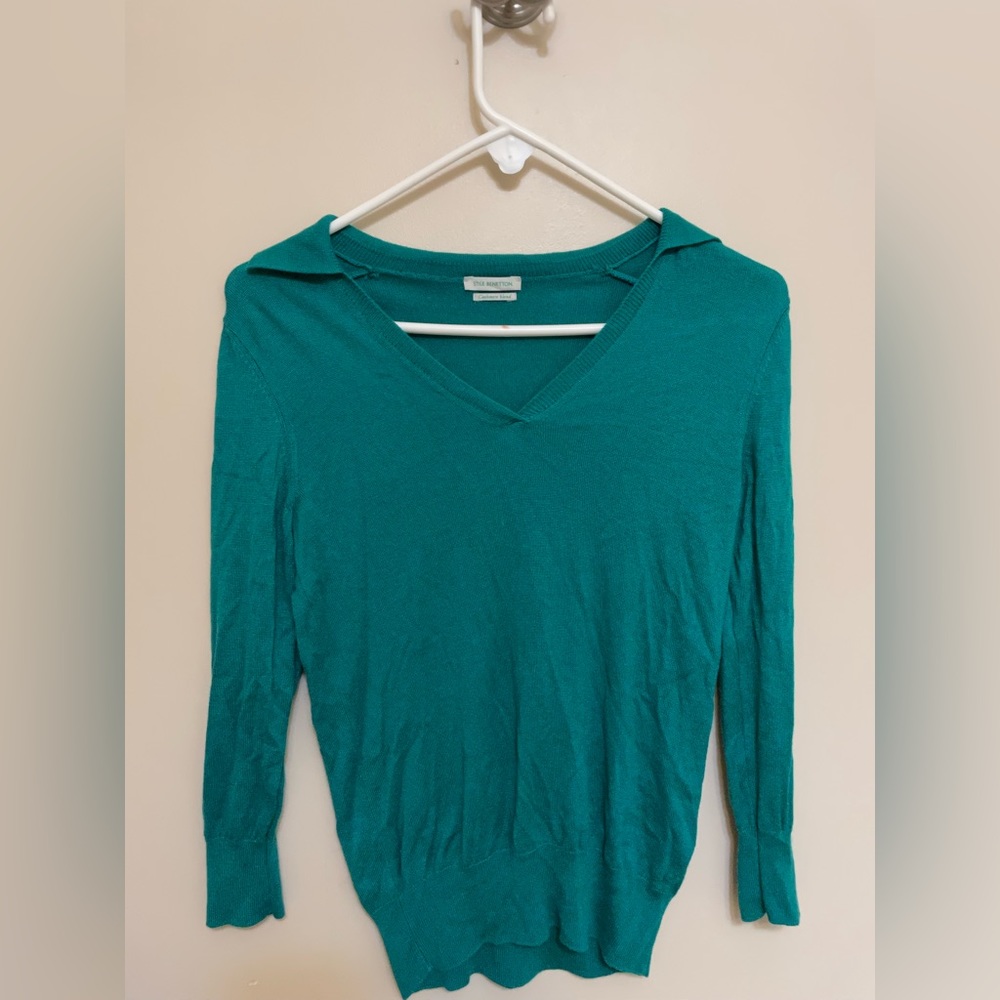 Blue/Green Collar Sweater